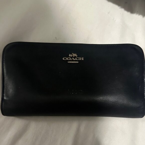 Coach Midnight Black womens Leather Wallet - Picture 1 of 1